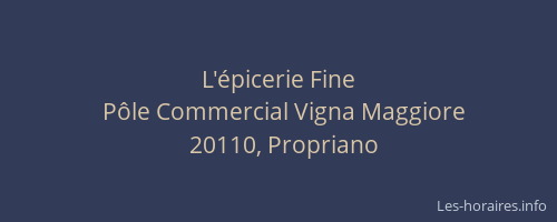 L'&eacute;picerie Fine