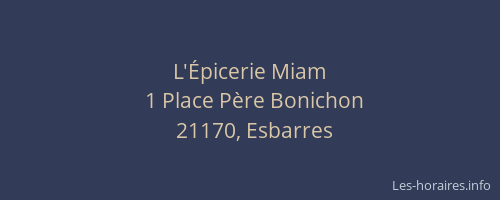 L'&Eacute;picerie Miam