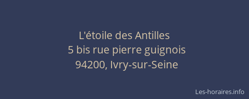 L'étoile des Antilles