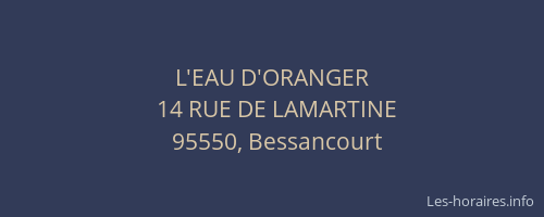 L'EAU D'ORANGER