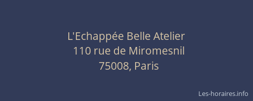 L'Echappée Belle Atelier