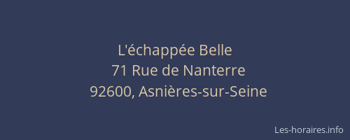 L'échappée Belle