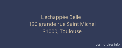L'échappée Belle