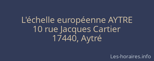 L'échelle européenne AYTRE