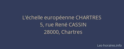 L'échelle européenne CHARTRES