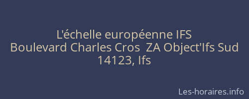 L'échelle européenne IFS
