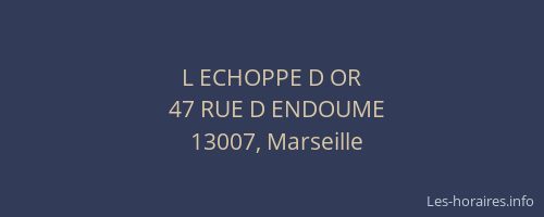 L ECHOPPE D OR