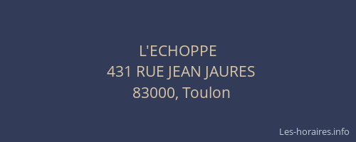 L'ECHOPPE