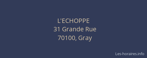 L'ECHOPPE
