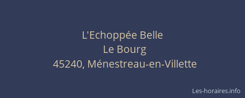 L'Echopp&eacute;e Belle