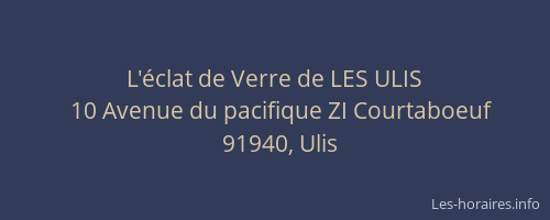 L'éclat de Verre de LES ULIS
