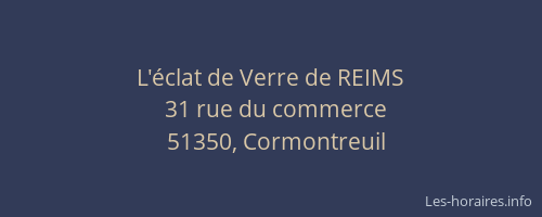L'éclat de Verre de REIMS