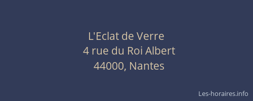 L'Eclat de Verre