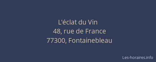 L'éclat du Vin