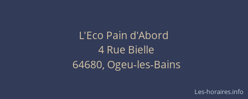 L'Eco Pain d'Abord