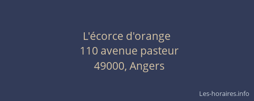 L'écorce d'orange