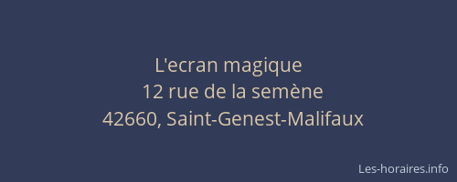 L'ecran magique