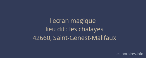 l'ecran magique