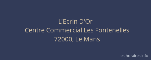 L'Ecrin D'Or