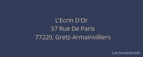 L'Ecrin D'Or
