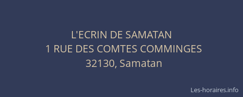 L'ECRIN DE SAMATAN