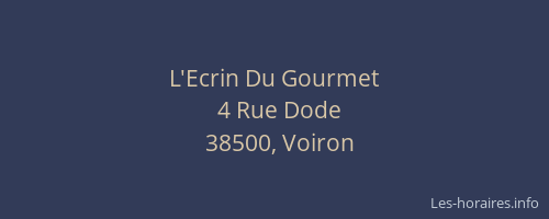 L'Ecrin Du Gourmet