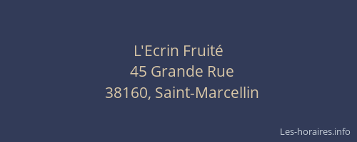 L'Ecrin Fruit&eacute;