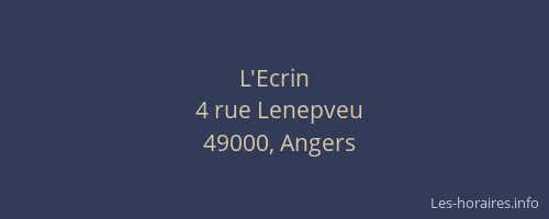 L'Ecrin
