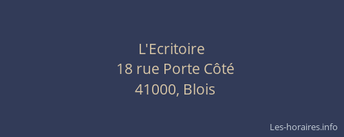 L'Ecritoire