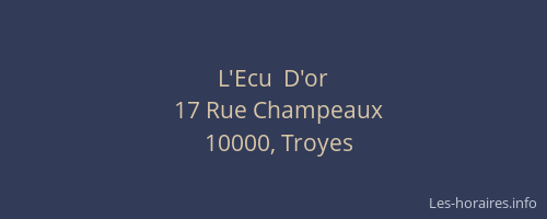 L'Ecu  D'or