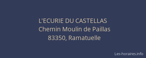 L'ECURIE DU CASTELLAS