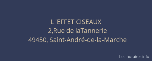 L 'EFFET CISEAUX