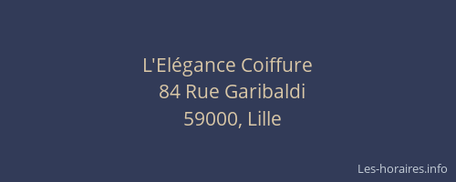 L'Elégance Coiffure