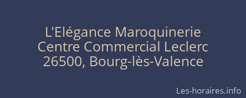L'Elégance Maroquinerie