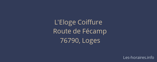 L'Eloge Coiffure