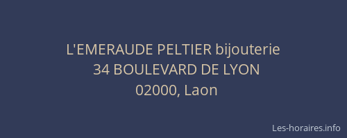 L'EMERAUDE PELTIER bijouterie