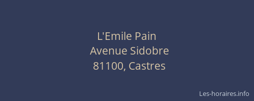 L'Emile Pain
