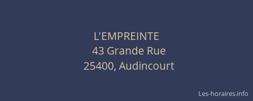 L'EMPREINTE