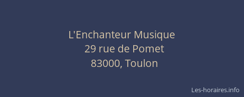 L'Enchanteur Musique