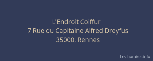 L'Endroit Coiffur