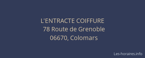 L'ENTRACTE COIFFURE