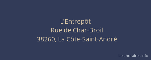 L'Entrep&ocirc;t