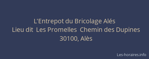 L'Entrepot du Bricolage Al&eacute;s