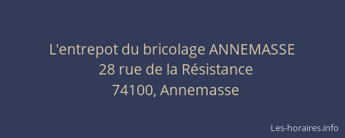 L'entrepot du bricolage ANNEMASSE