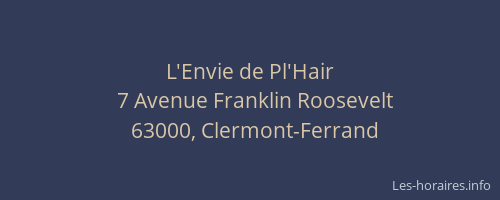 L'Envie de Pl'Hair