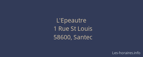 L'Epeautre