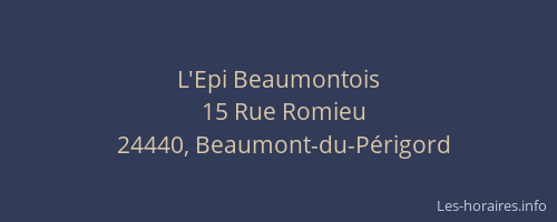 L'Epi Beaumontois