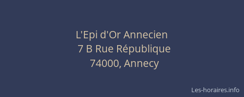 L'Epi d'Or Annecien