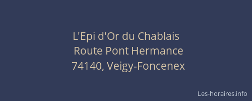 L'Epi d'Or du Chablais
