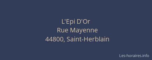 L'Epi D'Or